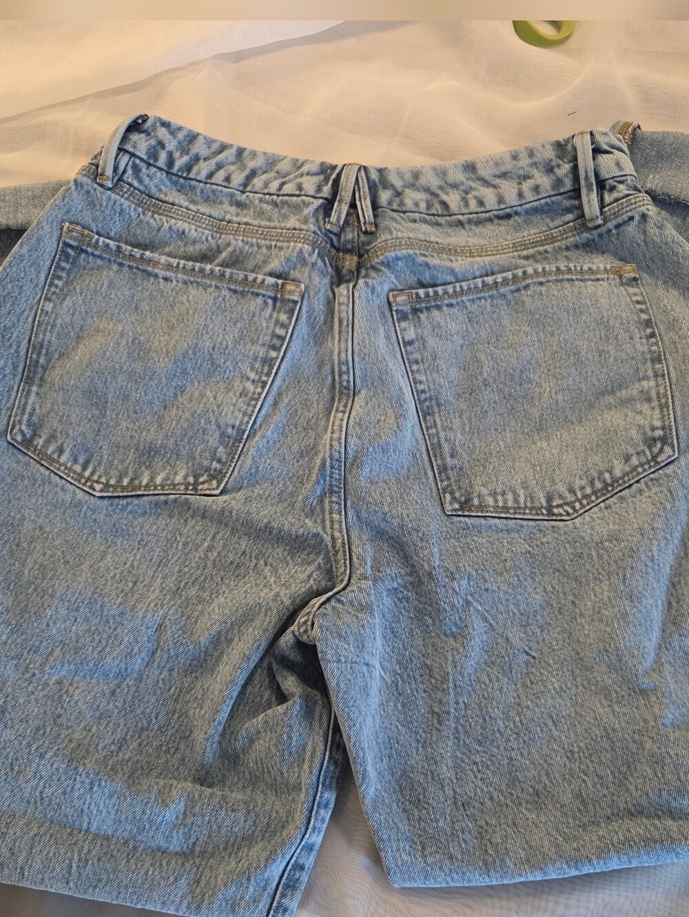 Good American Good 90's Loose Jeans High Rise Baggy Raw Hem Eco Cotton, 10/30 - Picture 10 of 15